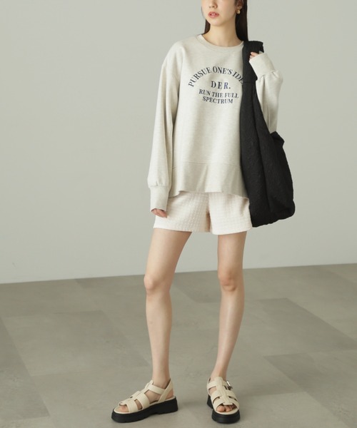 FREE'S MART（フリーズマート）の「◆ロゴ刺繍ビッグスウェット（スウェット・レディース・ネイビー/ピンク/ホワイト・FREE）」の9枚目の写真