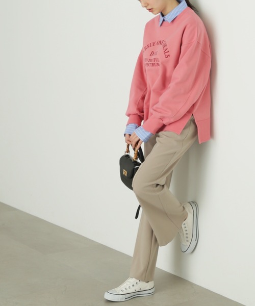 FREE'S MART（フリーズマート）の「◆ロゴ刺繍ビッグスウェット（スウェット・レディース・ネイビー/ピンク/ホワイト・FREE）」の4枚目の写真