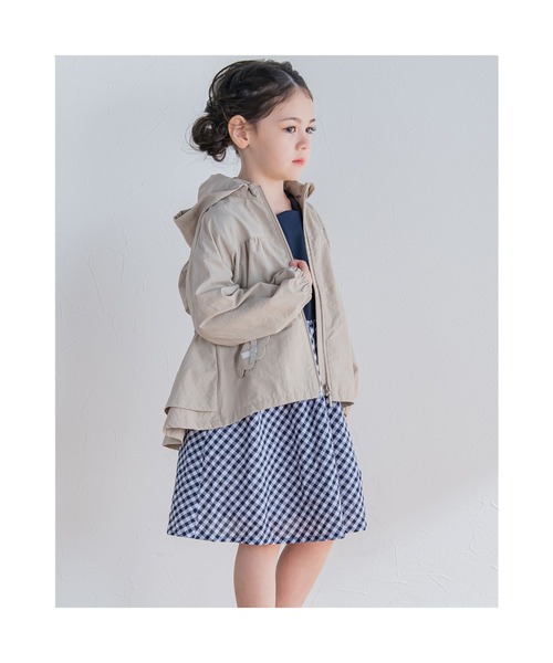 BeBe(ベベ)の「BeBe/ポンチ ギンガム チェック ドッキング ワンピース (90~150cm)(ワンピース・キッズ・ブルー系その他・140/90/120/150/110/100/130)」の12枚目の写真