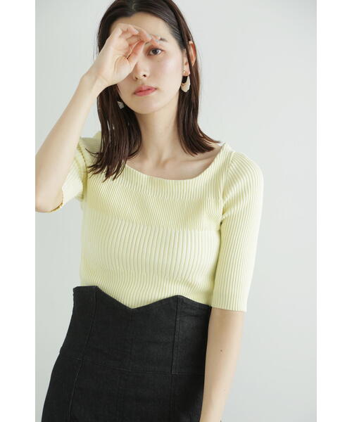 JILL STUART（ジルスチュアート）の「◆カラーベーシックリブトップス（ニット/セーター・レディース・ホワイト/ブラック/レッド/イエロー・FREE）」の11枚目の写真