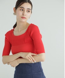 ◆カラーベーシックリブトップス