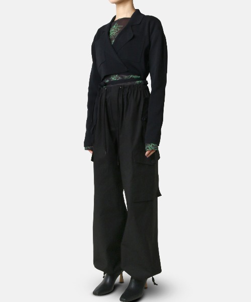LE CIEL BLEU(ルシェルブルー)の「テーラードニットトップ / Tailored Knit Top(カーディガン/ボレロ・レディース・ベージュ/ブラック・36)」の9枚目の写真