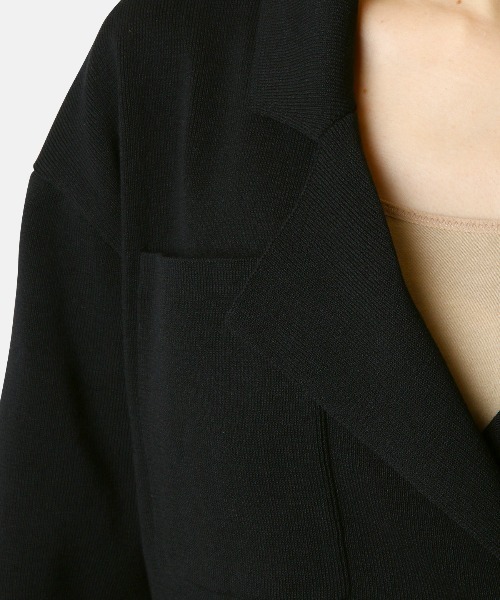 LE CIEL BLEU(ルシェルブルー)の「テーラードニットトップ / Tailored Knit Top(カーディガン/ボレロ・レディース・ベージュ/ブラック・36)」の12枚目の写真