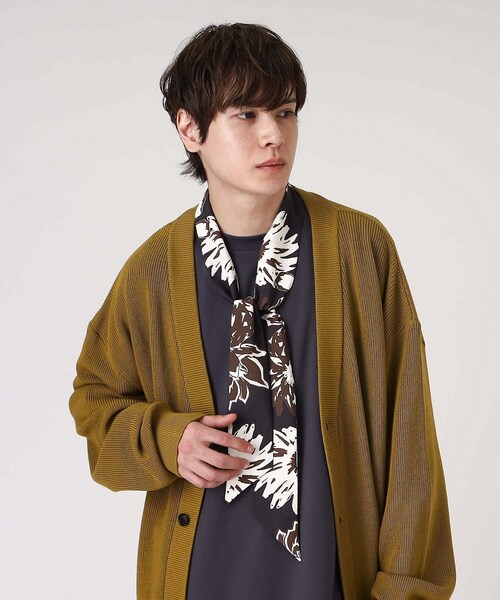 tk.TAKEO KIKUCHI（ティーケータケオキクチ）の「◆柄スカーフ（バンダナ/スカーフ・メンズ・ブラック系3/ダークブラウン系3/ネイビー系3/イエロー系9/ベージュ系3・00）」の9枚目の写真