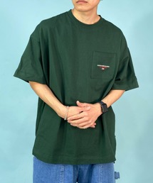 DC/ディーシー  オーバーサイズ ポケットTシャツ/ワンポイント ドロップショルダー クルーネックTシャツ/DST231042