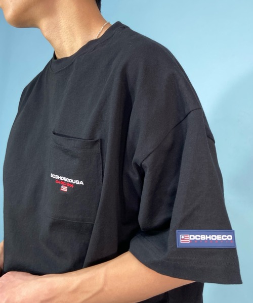 DC（ディーシー）の「DC/ディーシー  オーバーサイズ ポケットTシャツ/ワンポイント ドロップショルダー クルーネックTシャツ/DST231042（Tシャツ/カットソー・メンズ・グリーン/ホワイト/ブラック・M/L/2XL/XL）」の11枚目の写真