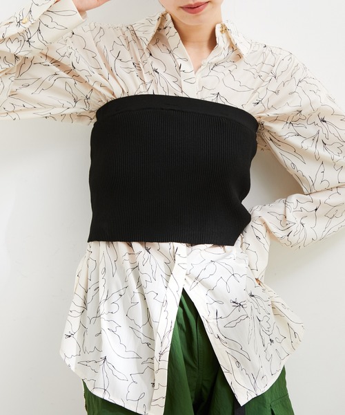 VIS（ビス）の「【洗える】マルチWAYベアトップ/ビスチェ/キャミソール【カップ・肩紐取り外し可】（キャミソール・レディース・ブラック/ダークブラウン/キナリ・FREE）」の2枚目の写真