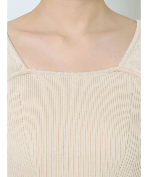 LAGUNAMOON（ラグナムーン）の「バルーンスリーブレースアップニットプルオーバー（ニット/セーター・レディース・ブラック/ホワイト/ネイビー・FREE）」の16枚目の写真