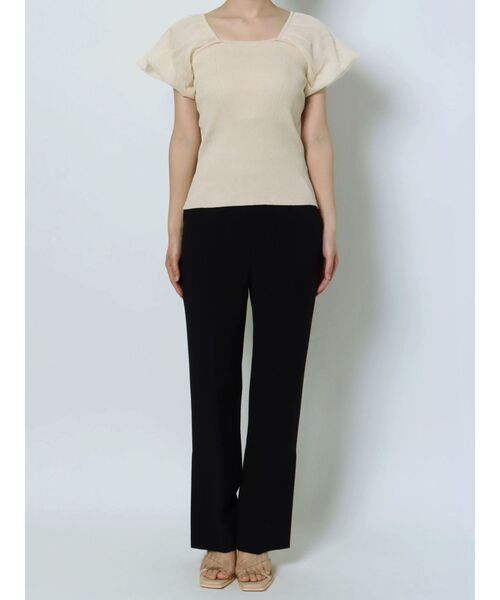 LAGUNAMOON（ラグナムーン）の「バルーンスリーブレースアップニットプルオーバー（ニット/セーター・レディース・ブラック/ホワイト/ネイビー・FREE）」の10枚目の写真