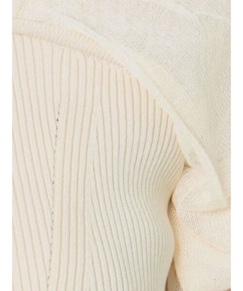 LAGUNAMOON（ラグナムーン）の「バルーンスリーブレースアップニットプルオーバー（ニット/セーター・レディース・ブラック/ホワイト/ネイビー・FREE）」の13枚目の写真