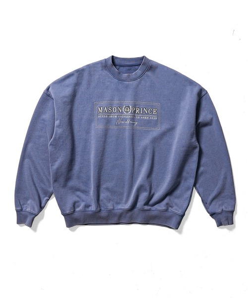 MASONPRINCE(メイソンプリンス)の「ヴィンテージ加工 ロゴ刺繍スウェット WY6205【MASONPRINCE】(スウェット・メンズ・ライトブルー/グレー・M/L/S)」の12枚目の写真