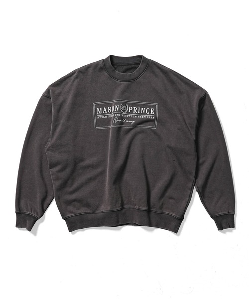 MASONPRINCE(メイソンプリンス)の「ヴィンテージ加工 ロゴ刺繍スウェット WY6205【MASONPRINCE】(スウェット・メンズ・ライトブルー/グレー・M/L/S)」の8枚目の写真