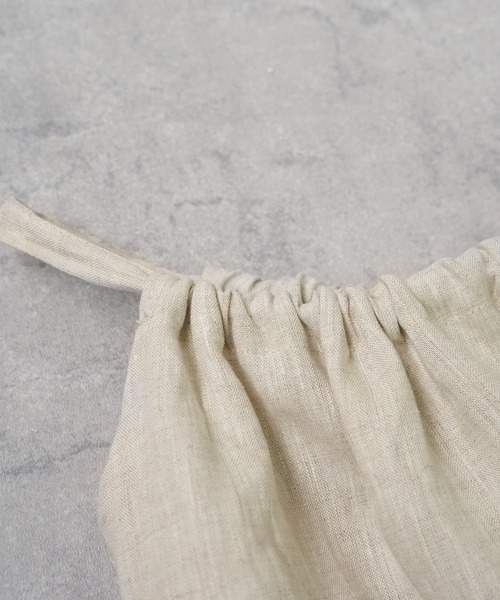 IAMUSE（アイアミューズ）の「リネンドロートップス S0935【IAMUSE】（キャミソール・レディース・ブラック/ベージュ・FREE）」の7枚目の写真