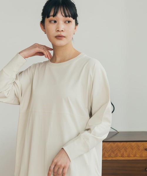 FORK&SPOON（フォークアンドスプーン）の「FORK&SPOON　ドルマンカットソーワンピース（ワンピース・レディース・ブラック/アイボリー/ブルー・1）」の8枚目の写真