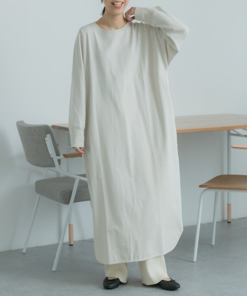 FORK&SPOON（フォークアンドスプーン）の「FORK&SPOON　ドルマンカットソーワンピース（ワンピース・レディース・ブラック/アイボリー/ブルー・1）」の13枚目の写真