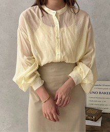 【apres jour clair】袖ボリュームシアーシャツ【ZOZOTOWN限定アイテム】
