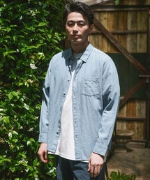 リネン/レーヨンカラーシャツ