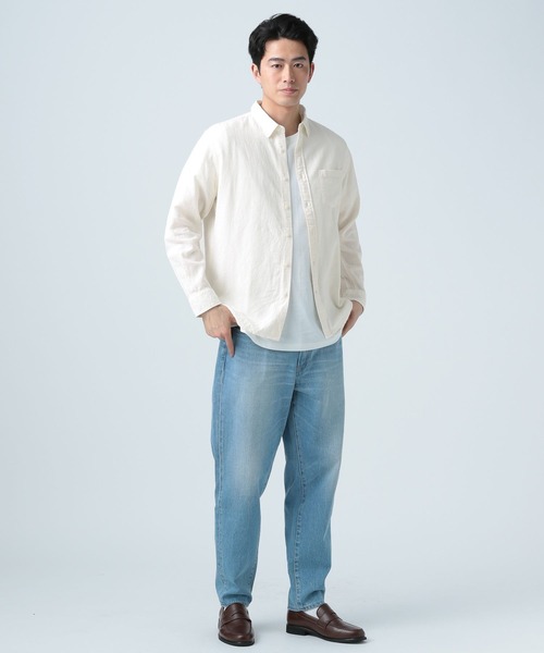 BAYFLOW(ベイフロー)の「リネン/レーヨンカラーシャツ(シャツ/ブラウス・メンズ・オフホワイト/グリーン/ブルー/オレンジ・SMALL/MEDIUM/LARGE)」の20枚目の写真