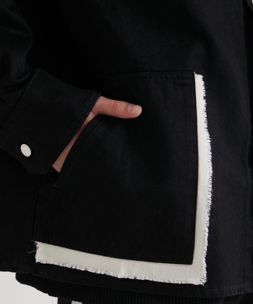 UNITED TOKYO(ユナイテッドトウキョウ)の「13oz バイカラーデニムジャケット(デニムジャケット・メンズ・インディゴブルー/ブラック・2/1)」の4枚目の写真