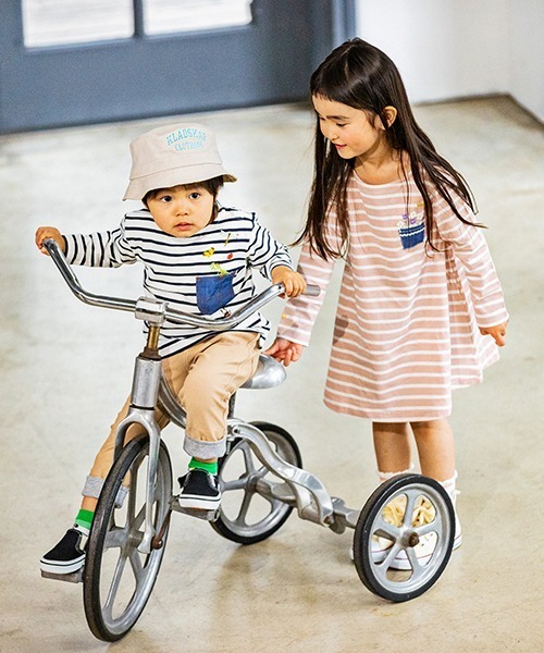 kladskap（クレードスコープ）の「ロゴ×恐竜バケットハット（キャップ・キッズ・グリーン/ベージュ・L/S/M）」の21枚目の写真