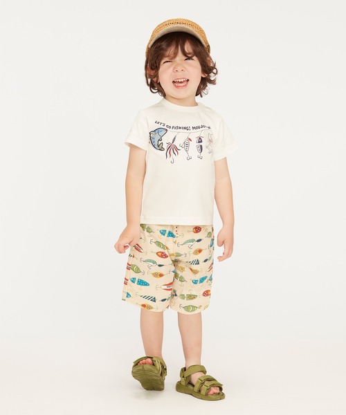 Moujonjon（ムージョンジョン）の「フィッシングプリント半袖Ｔシャツ（Tシャツ/カットソー・キッズ・ホワイト/グレー・80/90/100/110/120/130）」の9枚目の写真