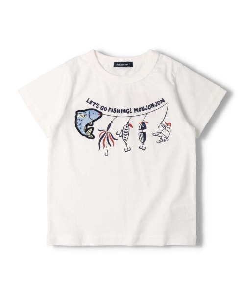 Moujonjon（ムージョンジョン）の「フィッシングプリント半袖Ｔシャツ（Tシャツ/カットソー・キッズ・ホワイト/グレー・80/90/100/110/120/130）」の8枚目の写真