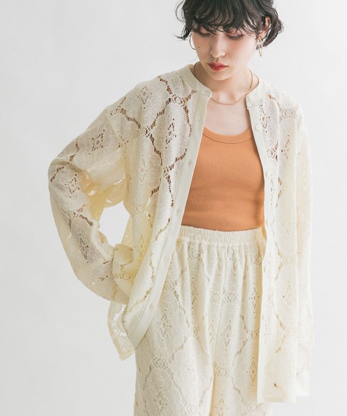 KBF（ケイビーエフ）の「レースバンドカラーシャツジャケット（その他