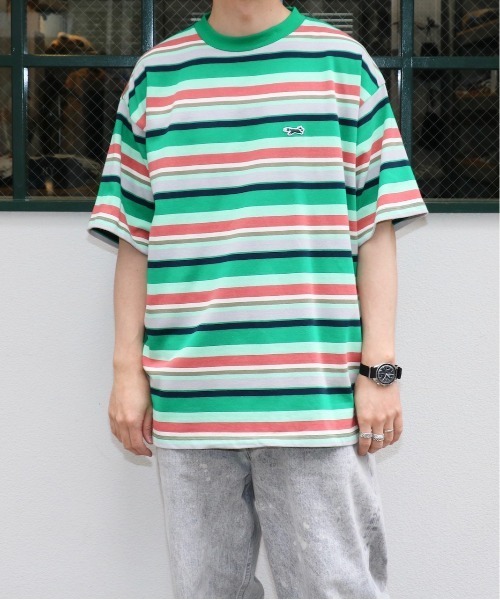 PENNEYS(ぺニーズ)の「PENNEY'S / ペニーズ THE FOX MULTI BORDER TEE フォックス マルチボーダーTEE(Tシャツ/カットソー・メンズ・グリーン/モカ/ライトグリーン/ベージュ系・LARGE/MEDIUM/X-SMALL)」の18枚目の写真
