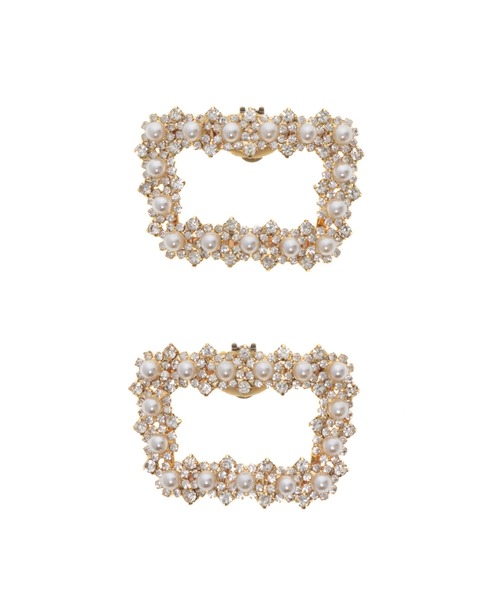 RANDA(ランダ)の「ビジュー×パールシューズクリップ/2個1組(シューズアクセサリー・レディース・シルバー/ゴールド・フリー)」の8枚目の写真
