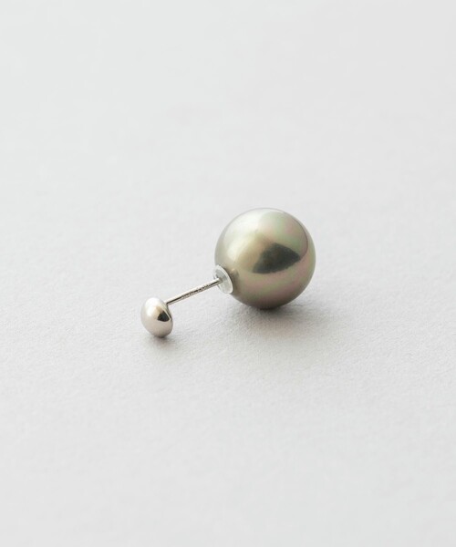chieko+ パールキャッチピアス シルバー シルバー バロックパール チェーンリンク ショートピアス GP