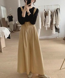 オールインワン　ワイドパンツサロペット
