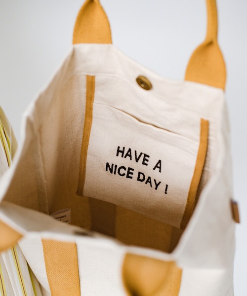 haco!（ハコ）の「【Threev】ロゴ刺繍入りトートバッグ（トートバッグ・レディース・キナリ/ブラック・ONE SIZE）」の13枚目の写真