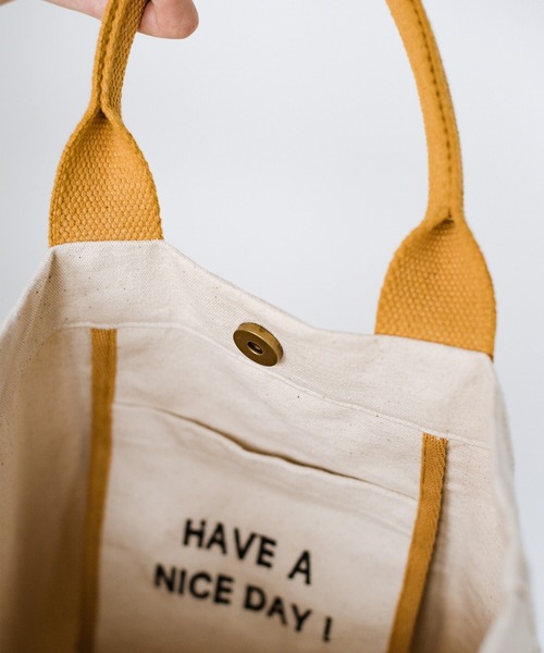 haco!（ハコ）の「【Threev】ロゴ刺繍入りトートバッグ（トートバッグ・レディース・キナリ/ブラック・ONE SIZE）」の14枚目の写真