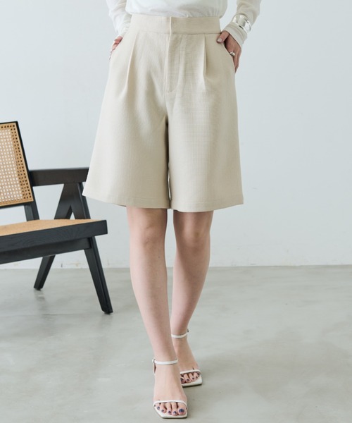 タック入りプリーツショートパンツ | ファッション通販サイト NUGU
