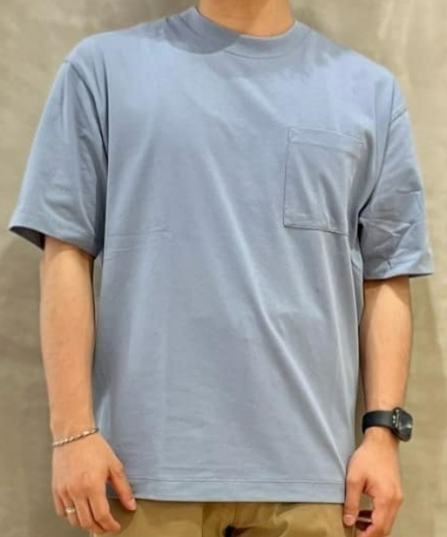 PLUS ONE（プラスワン）の「【PLUS ONE】吸水速乾Tシャツ（Tシャツ/カットソー・メンズ・ブルー/ブラック/ピンク/ホワイト・M/S/L/XL）」の4枚目の写真