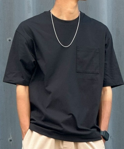 PLUS ONE（プラスワン）の「【PLUS ONE】吸水速乾Tシャツ（Tシャツ/カットソー・メンズ・ブルー/ブラック/ピンク/ホワイト・M/S/L/XL）」の3枚目の写真