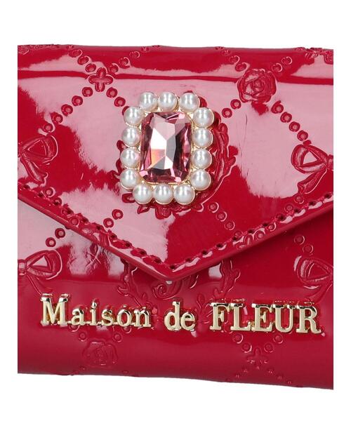 Maison de FLEUR(メゾンドフルール)の「エナメルモノグラムキーケース(キーケース/キーアクセサリー・レディース・ピンク/ピンク系その他2/グレー・FREE)」の4枚目の写真