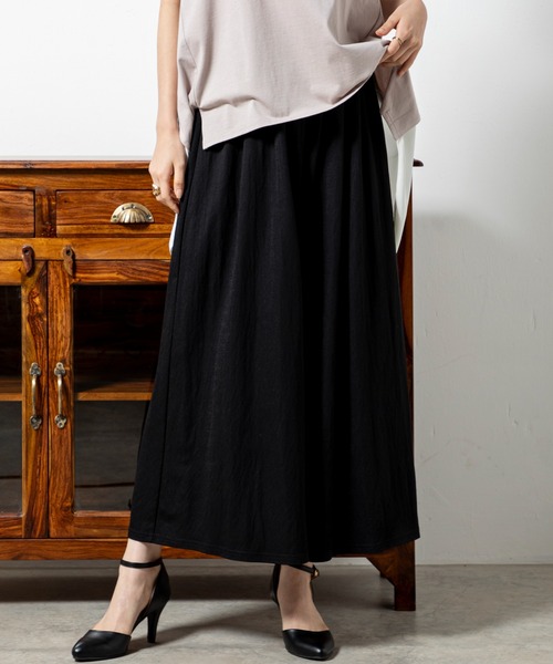 MILLION CARATS（ミリオンカラッツ）の「接触冷感フレアタックパンツ（その他パンツ・レディース・ブラック/キャメル・FREE）」の14枚目の写真