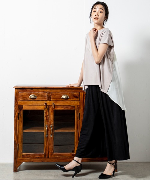 MILLION CARATS（ミリオンカラッツ）の「接触冷感フレアタックパンツ（その他パンツ・レディース・ブラック/キャメル・FREE）」の21枚目の写真