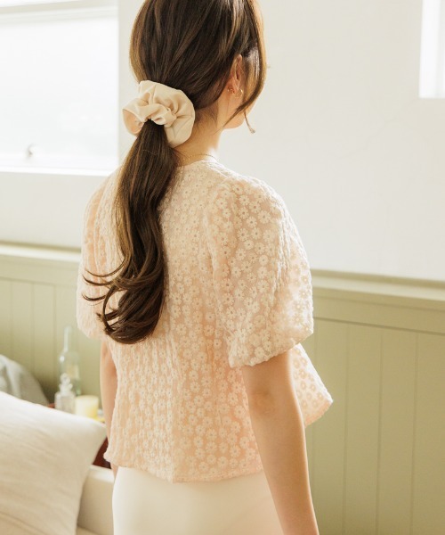 flower(フラワー)の「キャンディブルームトップ(Tシャツ/カットソー・レディース・ピンク/アイボリー・FREE)」の20枚目の写真