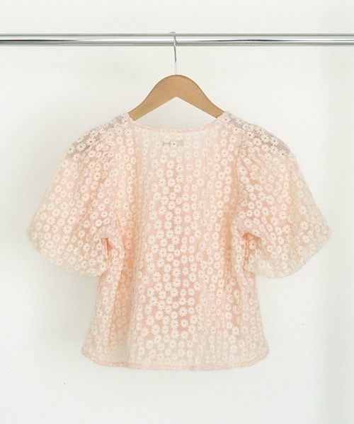 flower(フラワー)の「キャンディブルームトップ(Tシャツ/カットソー・レディース・ピンク/アイボリー・FREE)」の12枚目の写真