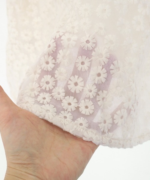 flower(フラワー)の「キャンディブルームトップ(Tシャツ/カットソー・レディース・ピンク/アイボリー・FREE)」の19枚目の写真