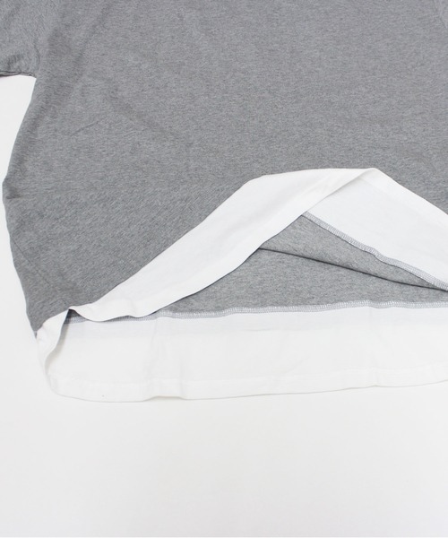 SHISKY(シスキー)の「フェイクレイヤード ちょいBIG無地T(Tシャツ/カットソー・メンズ・ネイビー/チャコール/ダークグリーン/ブラック/ベージュ/杢グレー・M/XL/L)」の21枚目の写真