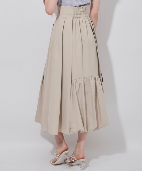 31 Sons de mode（トランテアン　ソン　ドゥ　モード）の「後ろバルーンタフタスカート（スカート・レディース・ライトグリーン/ブラック/ベージュ・36/38）」の10枚目の写真