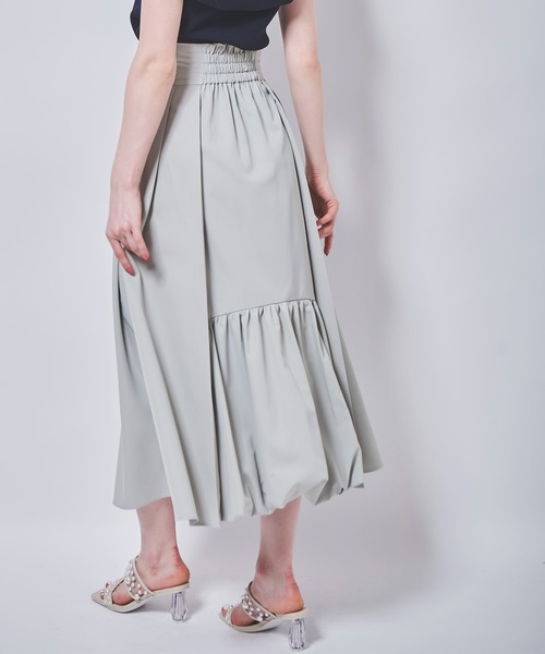 31 Sons de mode（トランテアン　ソン　ドゥ　モード）の「後ろバルーンタフタスカート（スカート・レディース・ライトグリーン/ブラック/ベージュ・36/38）」の5枚目の写真