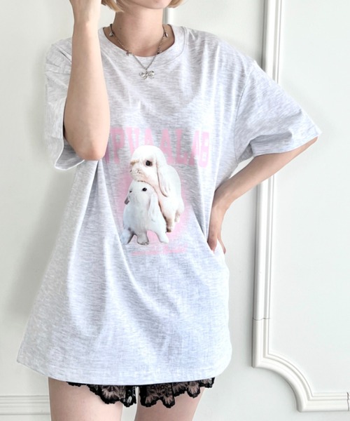 セール】ロップイヤーラビットロゴTシャツ（Tシャツ/カットソー