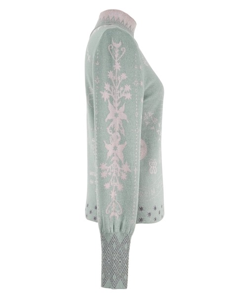 美品 2023AW ルルムウ rurumu 縷縷夢兎 tatoo motif highneck sweater タートルネックニットセーター S/ブラック【2400013801447】 美品 2023AW ルルムウ rurumu 縷縷夢兎 tatoo motif highneck sweater