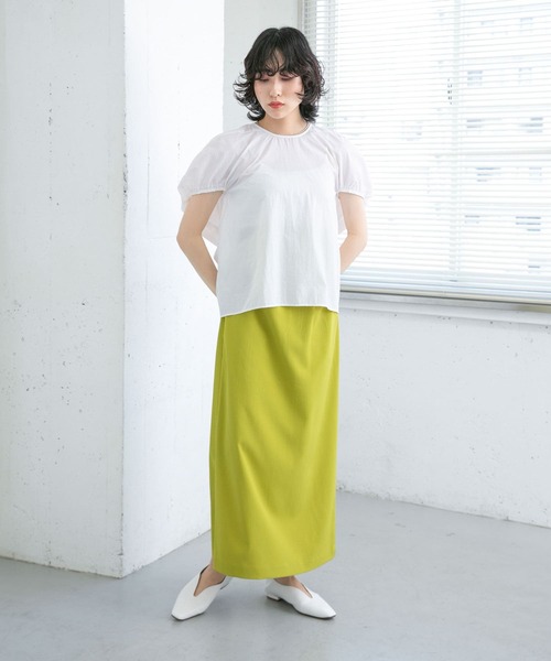 KBF（ケイビーエフ）の「ハイウエストIラインスカート（スカート・レディース・グリーン系その他/ネイビー/アイボリー・ONE）」の17枚目の写真