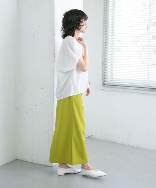 KBF（ケイビーエフ）の「ハイウエストIラインスカート（スカート・レディース・グリーン系その他/ネイビー/アイボリー・ONE）」の18枚目の写真