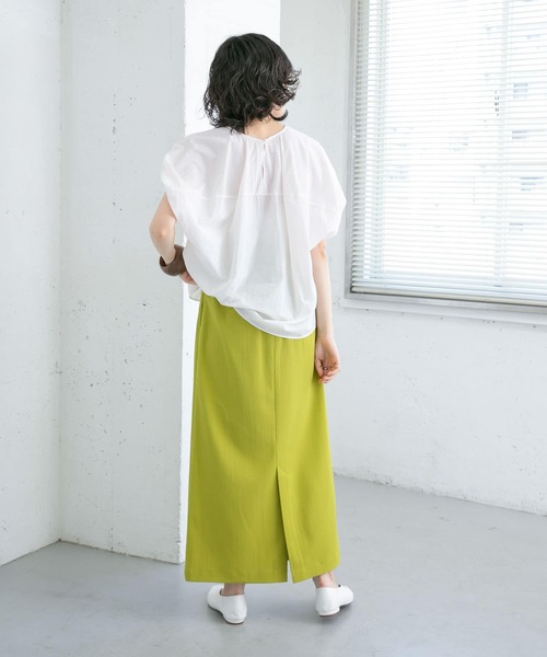 KBF（ケイビーエフ）の「ハイウエストIラインスカート（スカート・レディース・グリーン系その他/ネイビー/アイボリー・ONE）」の19枚目の写真